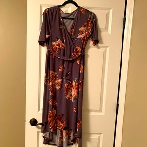 HELLO MIZ MATERNITY FORMAL FLORAL DRESS, size L